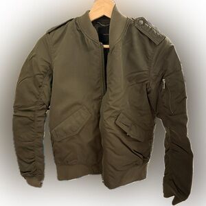 Talula Whitby Bomber Jacket - Green Khaki (Size XS)